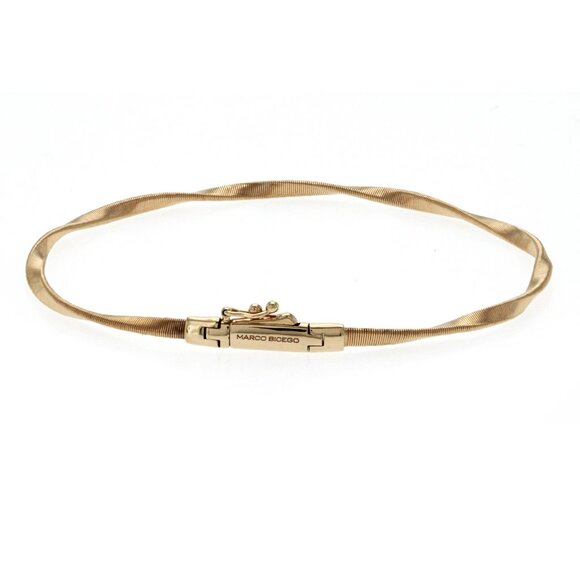 Marco Bicego Marrakech Collection 18K Rose Gold Stackable Bangle Bracelet Size7" - Picture 2 of 4